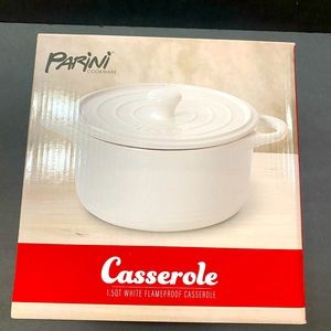 Parini 1.5 Qt Casserole Dish White  Casserole